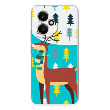 Силіконовий бампер з картинкою звірів для Huawei Honor 400 (Олень із шарфом)