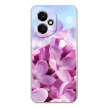 Силиконовый бампер с принтом (цветочки) на Huawei Honor 400 можно записать русскими буквами и цифрами как: Хуавей Онор 400. (Сиреневые цветы)