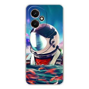Силиконовый Чехол с принтом "Космонавты" на Huawei Honor 400 – Космонавт в воде