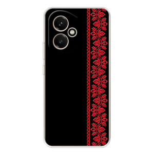 Силиконовый Чехол на Huawei Honor 400 (Красная Вышиванка)