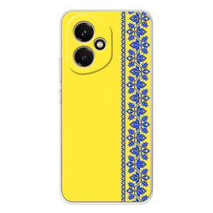 Силиконовый Чехол на Huawei Honor 400 (Вышиванка на желтом)