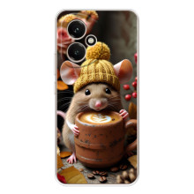 Друкований чохол 'Звірята з кавою' для Huawei Honor 400 – Мишка з кавою
