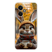 Друкований чохол 'Звірята з кавою' для Huawei Honor 400 – Зайчик з кавою