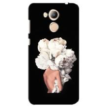 Чехлы (ART) Цветы на Huawei Honor 6c Pro (VPrint) (Белые цветы)