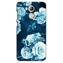 Чехлы (ART) Цветы на Huawei Honor 6c Pro (VPrint) (Голубые Бутоны)