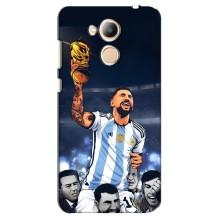 Чехлы для Huawei Honor 6c Pro (Leo чемпион) (AlphaPrint) (Месси с кубком)