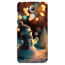 Чехлы на Новый Год Huawei Honor 6c Pro (Снеговик праздничный)