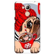 Чехлы с собаками для Huawei Honor 6c Pro (VPrint) (Собачка в шапке)