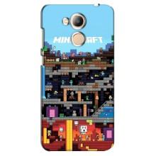 Чехол Майнкрафт на Huawei Honor 6c Pro (AlphaPrint) Minecraft (фон Minecraft)
