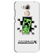 Чехол Майнкрафт на Huawei Honor 6c Pro (AlphaPrint) Minecraft (крипер Майнкрафт)