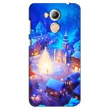 Рождественские Чехлы для Huawei Honor 6c Pro (VPrint) (Рождественский город)