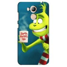 Рождественские Чехлы для Huawei Honor 6c Pro (VPrint) (Зеленый Гринч)
