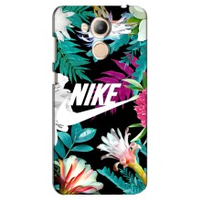 Силиконовый Чехол на Huawei Honor 6c Pro с картинкой Nike (Цветочный Nike)