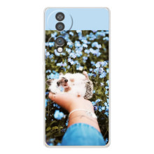 Чехлы с изображением разных животных для Huawei Honor 70 (Ежик на руках)