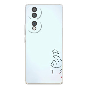 Чехлы (Знак сердечка) на Huawei Honor 70 – Сердце на голубом