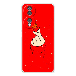 Чехлы (Знак сердечка) на Huawei Honor 70 – Сердце на красном