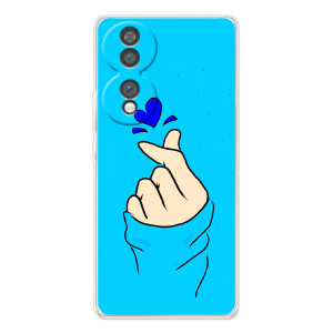 Чехлы (Знак сердечка) на Huawei Honor 70 – Сердце на синем