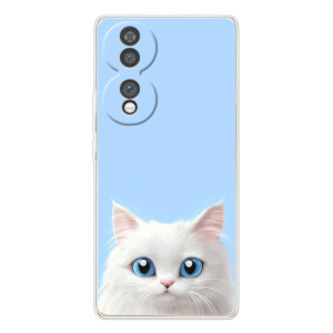 Чехол на тематику: Коты для Huawei Honor 70 – Белый кот
