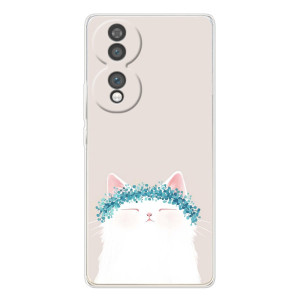 Чехол на тематику: Коты для Huawei Honor 70 – Белый котик