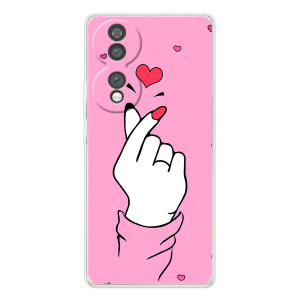 Чехол с принтом для Huawei Honor 70 (AlphaPrint - Знак сердечка)