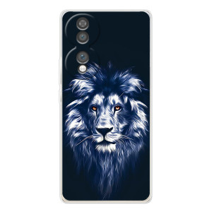 Чехол с картинкой на Huawei Honor 70 – Лев - синий