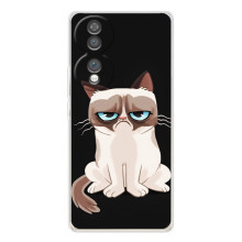 Чехол с принтом для Huawei Honor 70 (AlphaPrint) Модные коты – Грустный кот