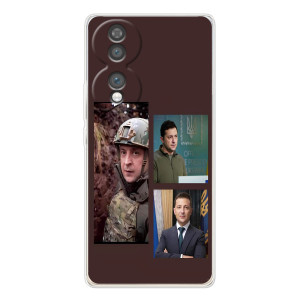 Чехол для Huawei Honor 70 (AlphaPrint - с принтом Зеленского)