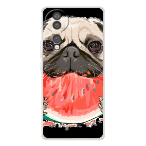 Чехол (ТПУ) Милые собачки для Huawei Honor 70 – Смешной Мопс