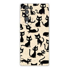 Чохол з малюнком кіт на Huawei Honor 70 (Чорні коти)