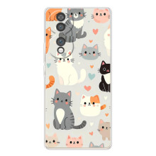 Чохол з малюнком кіт на Huawei Honor 70 (Колаж котів)