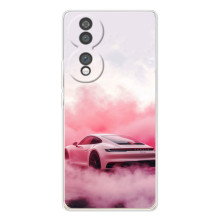 Чехол с авто Порше для Huawei Honor 70 – Розовый Порше