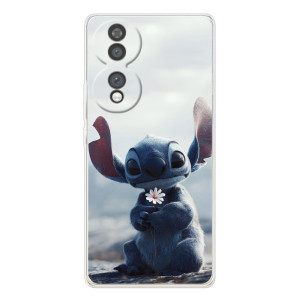 Чохол з малюнком Стіч для Huawei Honor 70 – Стіч з квіткою