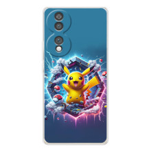 Чехол с Пикачу на Huawei Honor 70 – Лого Пикачу