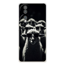 Чехол с принтом стильные животные для Хайер Хоннор 70 (Овечка в очках)