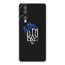 Чехол с украинским гербом на Huawei Honor 70 (Герб с цветком)
