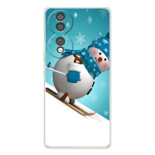 Новорічні Чохли для Юавей Гонор 70 (VPrint) (Сніговик на лижах)