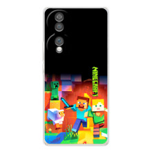 Чехлы для Huawei Honor 70 (Персонажи Майн Крафт) (Герой Майнкрафт)