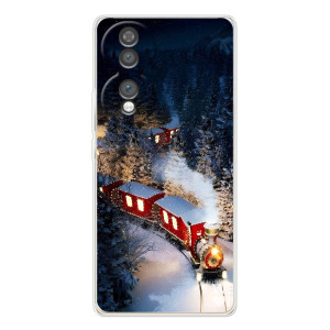 Силиконовый бампер на рождество для Huawei Honor 70 – Поезд