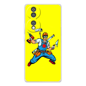Силиконовый бампер (Работники) на Huawei Honor 70 – Строитель