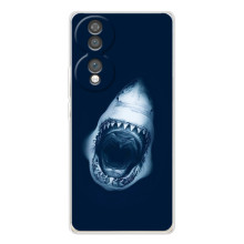 Силиконовый бампер с картинкой животных для Huawei Honor 70 (Пасть Акулы)