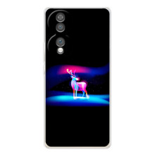 Силиконовый бампер с картинкой животных для Huawei Honor 70 (Яркий олень)
