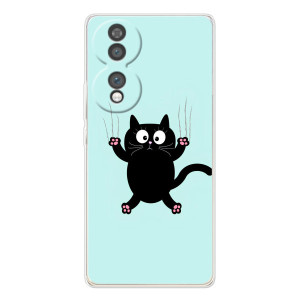 Силиконовый чехол с котиком для Huawei Honor 70 – Падающий кот