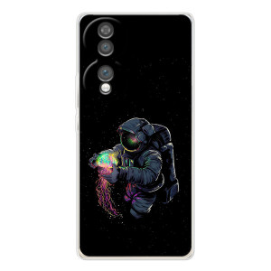Силиконовый Чехол с принтом "Космонавты" на Huawei Honor 70 – В руках земля