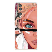Силиконовый Чехол на Huawei Honor 70 с картинкой Стильных Девушек (Девушка и ресницы)