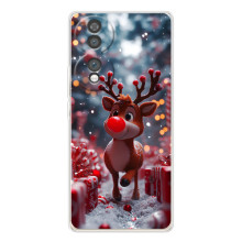 Яркий чехол для Huawei Honor 70 с Зимними Оленятами – Олень среди подарков