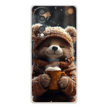 Друкований чохол 'Звірята з кавою' для Huawei Honor 70 – Мішка з кавою