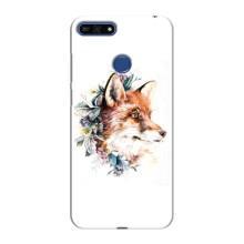 Чехлы с картинкой Лисички для Huawei Honor 7A Pro (VPrint) – Лисичка в цветочках