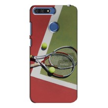 Чехлы с принтом Спортивная тематика для Huawei Honor 7A Pro (Ракетки теннис)