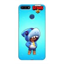 Чехол для Huawei Honor 7A Pro Бравл Старс (VPrint) – Леон акула