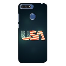 Чехол Флаг USA для Huawei Honor 7A Pro (USA)